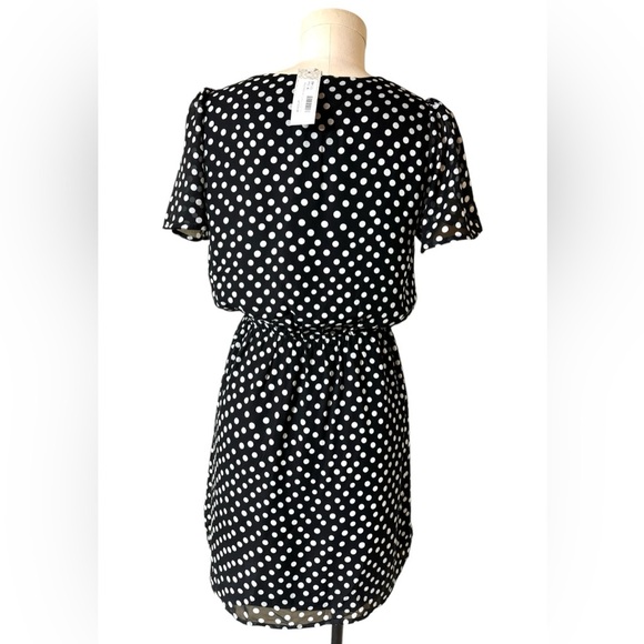 NWT Brixon Ivy Wesley Polka Dot Print Dress, Black and White, Size Medium - Picture 4 of 10
